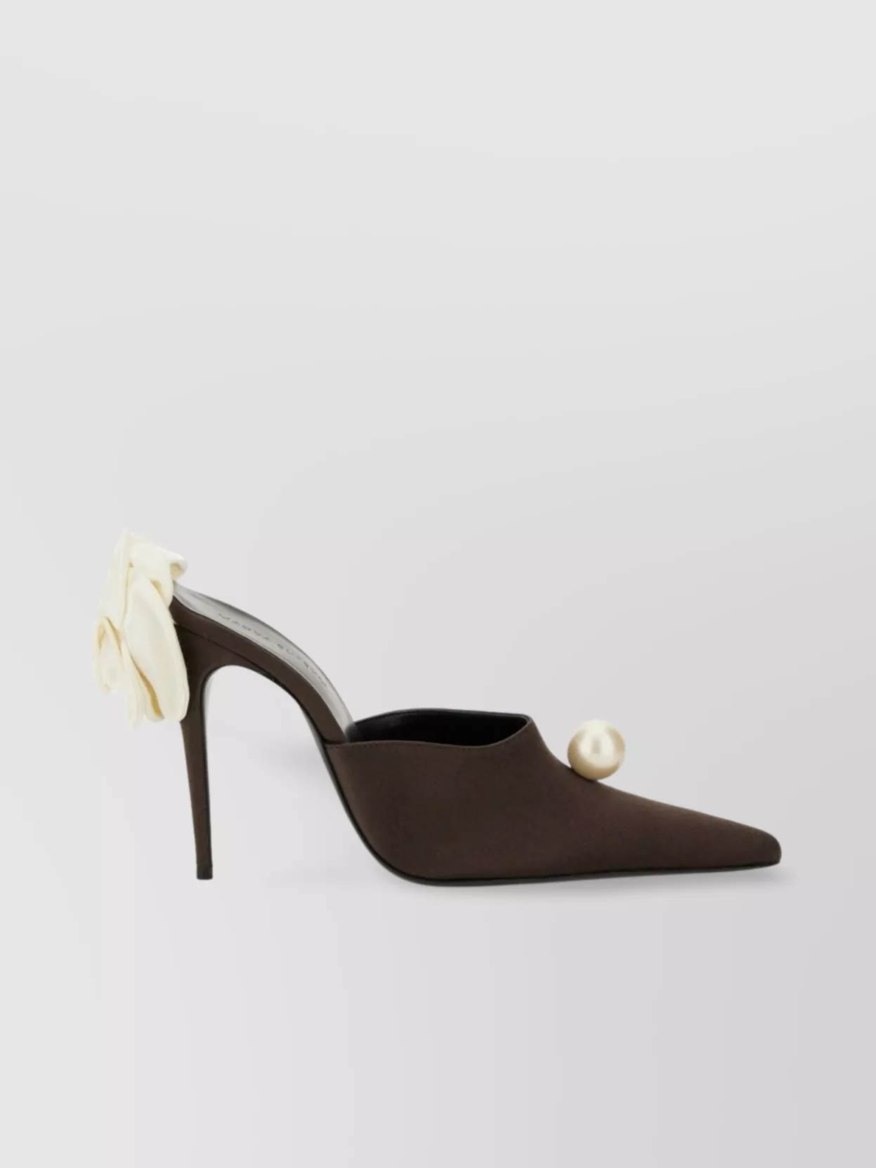 Magda Butrym Pearl Ruffled Stiletto Toe Mule