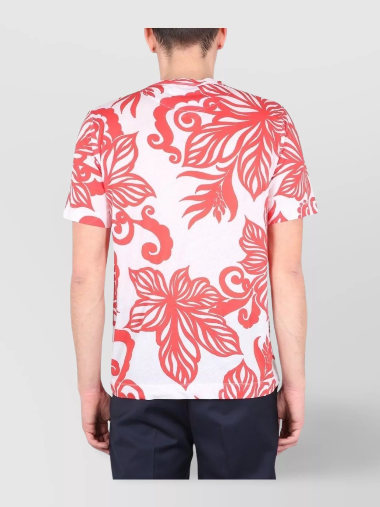 Dries Van Noten Floral Print Crew Neck Short Sleeve T-Shirt