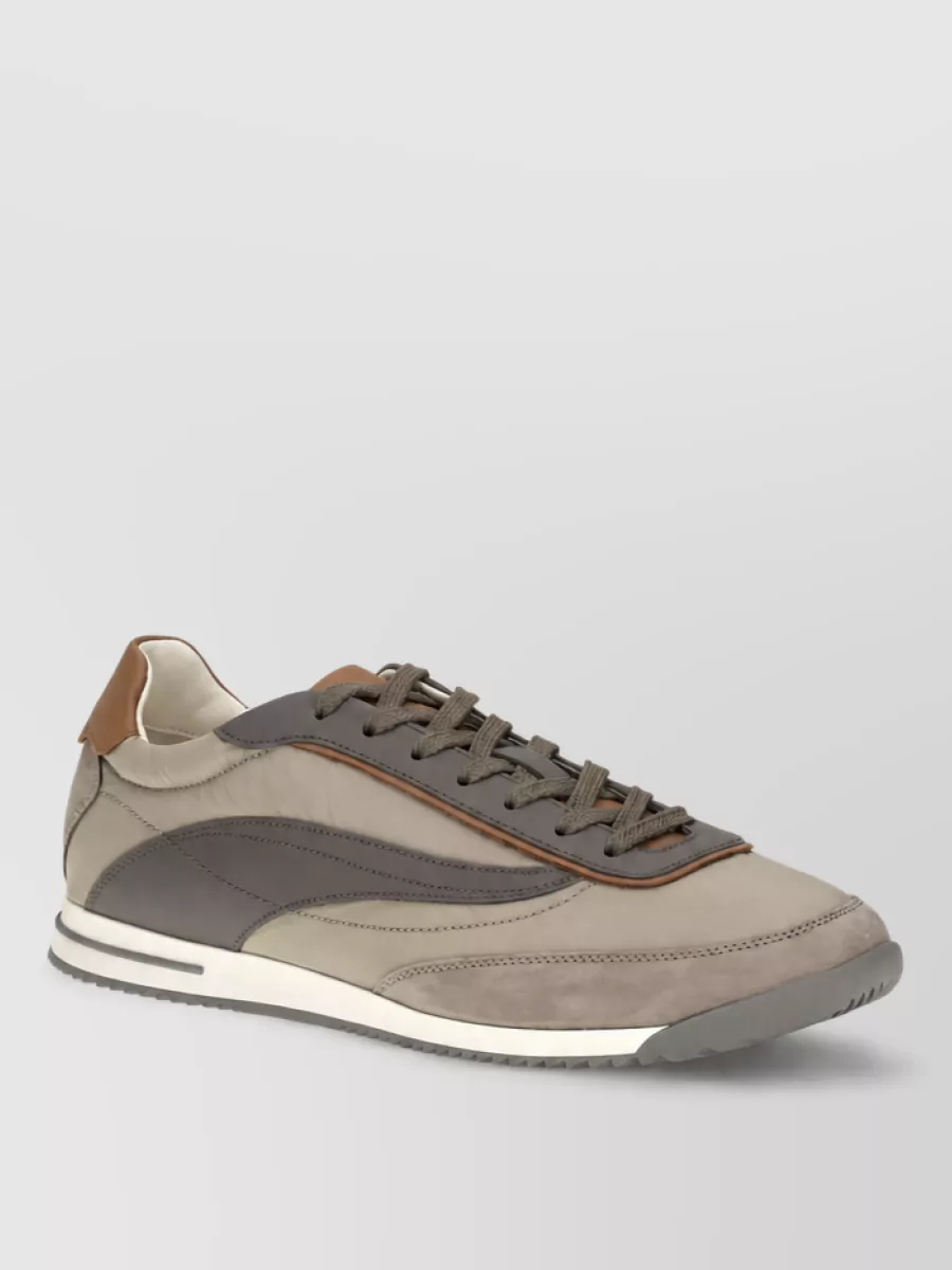 Brunello Cucinelli suede leather low-top sneakers