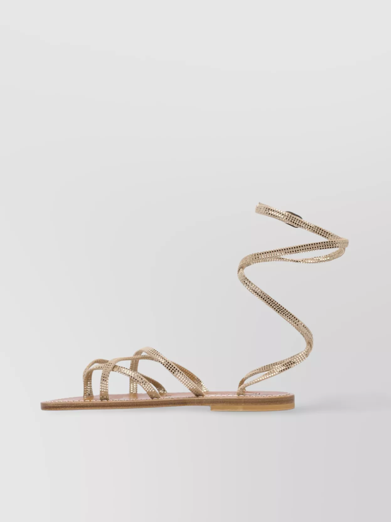 K. Jacques Strappy Flat Sole Open Toe Sandals