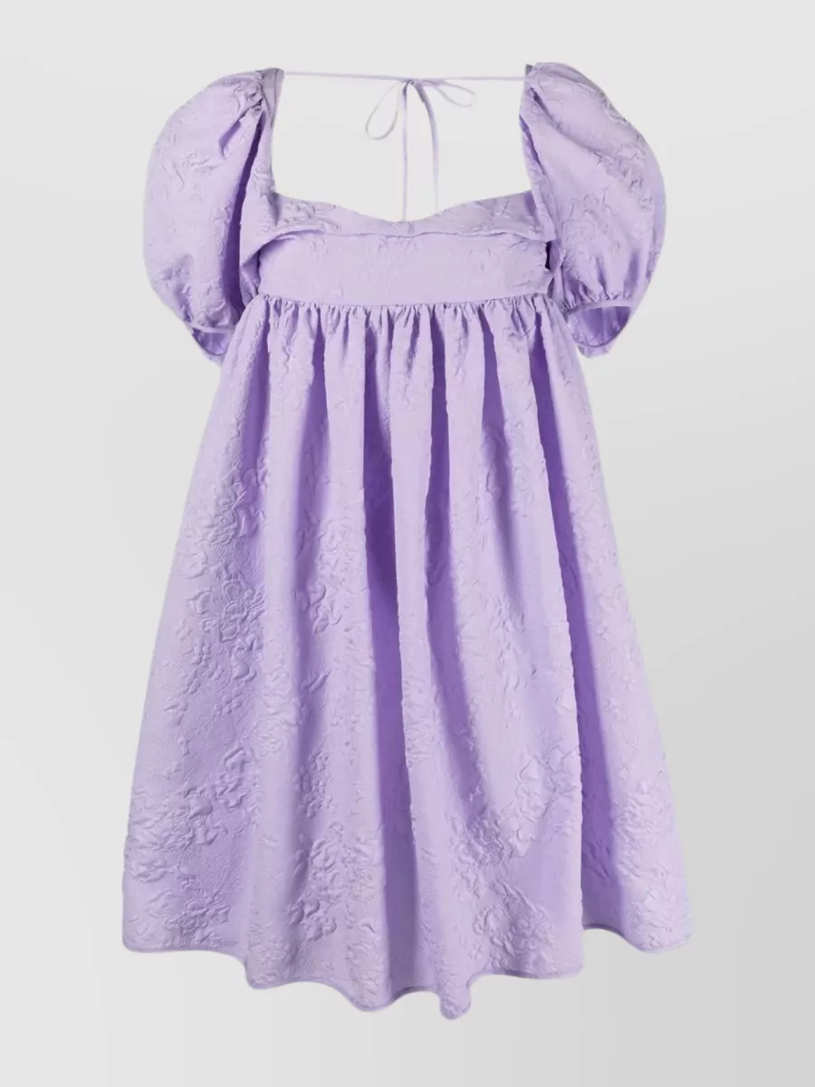 Shop Cecilie Bahnsen Susanna Susanna's Puff-sleeve Bow Detail Dress In Pastel