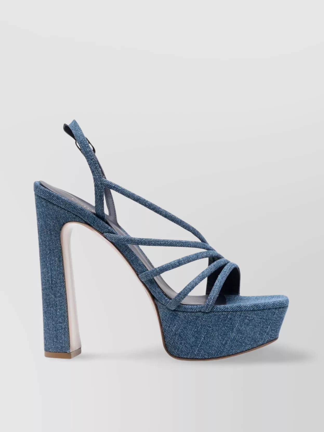 Shop Le Silla 145mm Block Heel Open Toe Sandals In Blue