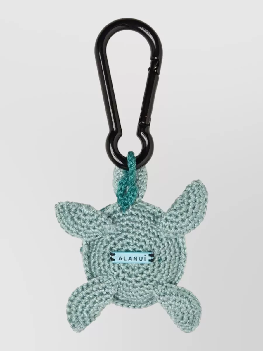 Alanui Crochet Turtle Keyring Aquatic Motif