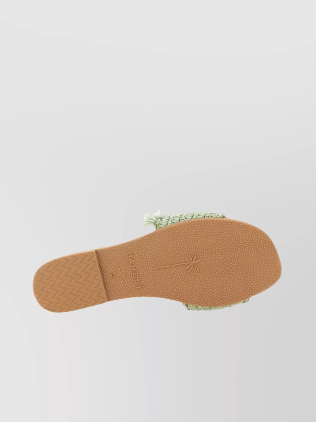 Manebi Logo Embroidered Fringed Trim Sandals