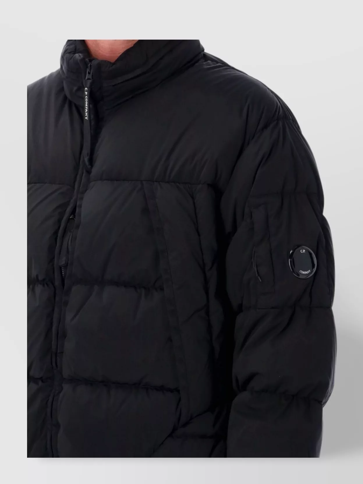 C.p. Company Nycra Puffer Jacket High Collar Design
