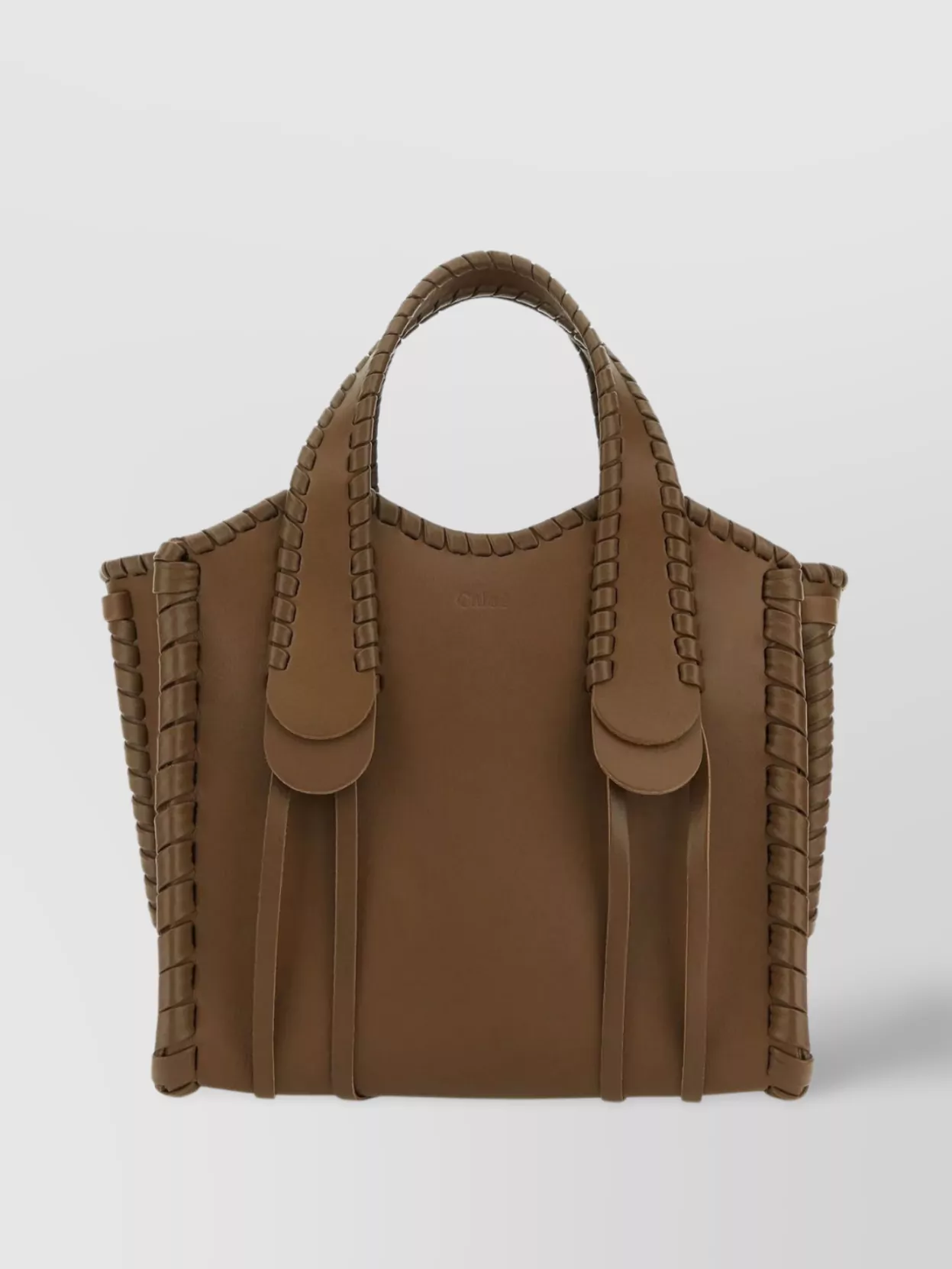 Shop Chloé Mony Distinct Silhouette Leather Handbag