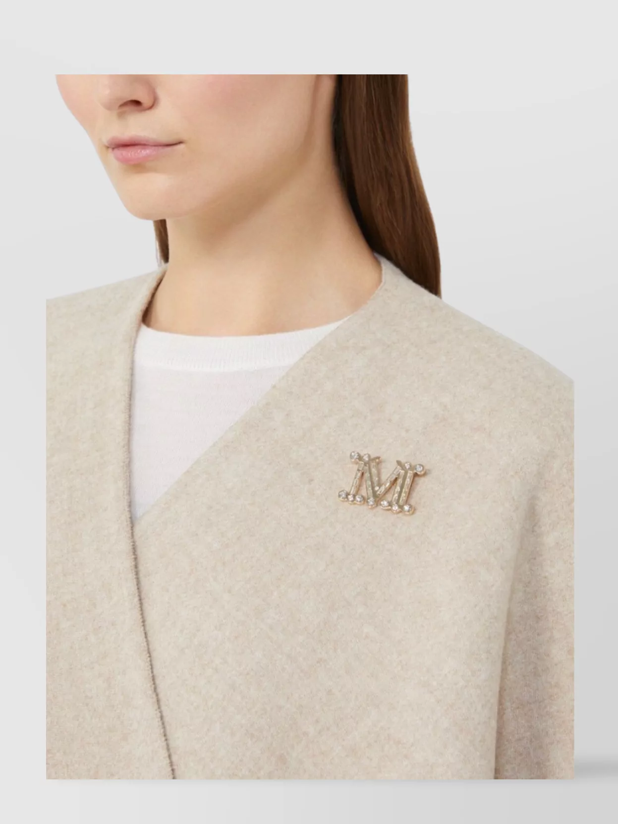 Max Mara Serra Alpaca Wool Scarf Cape