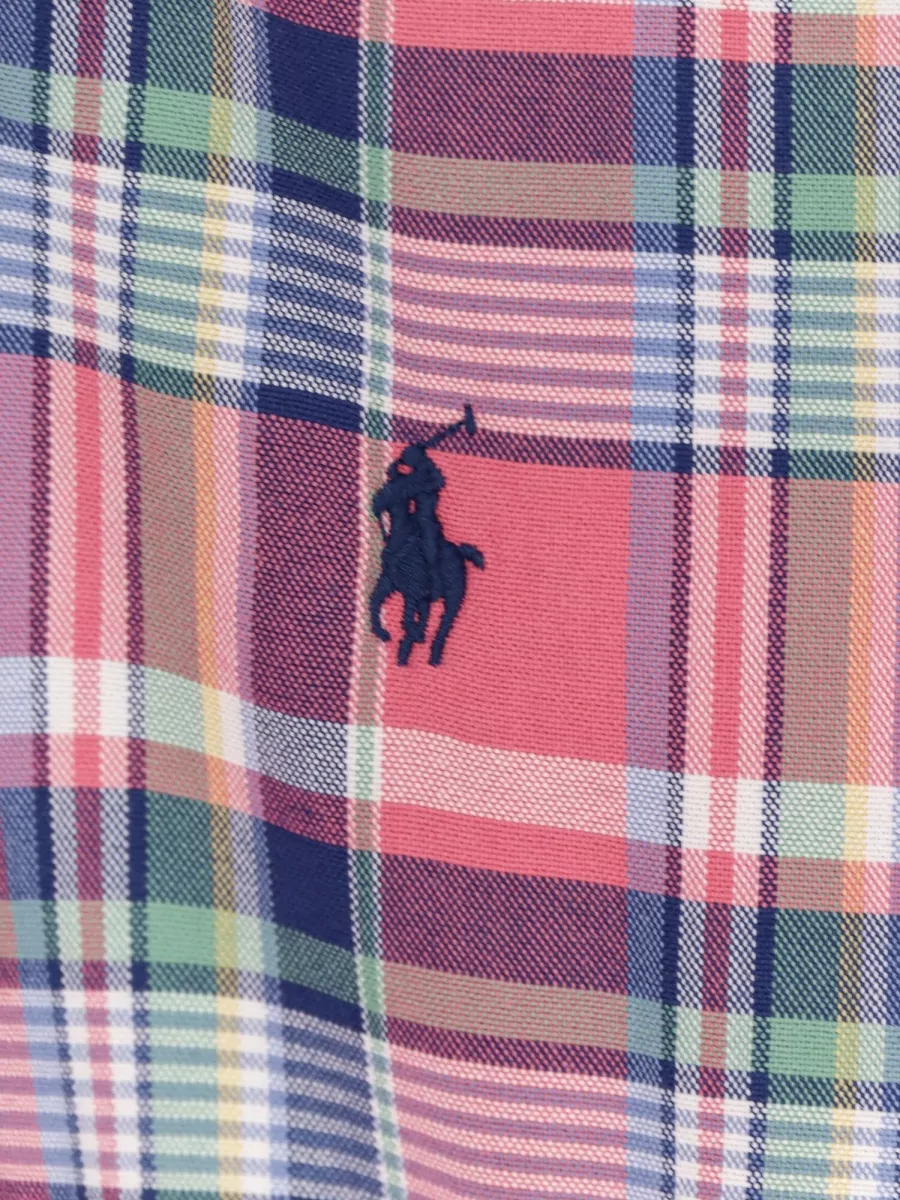 Polo Ralph Lauren Custom Fit Shirt Madras Pattern Collar