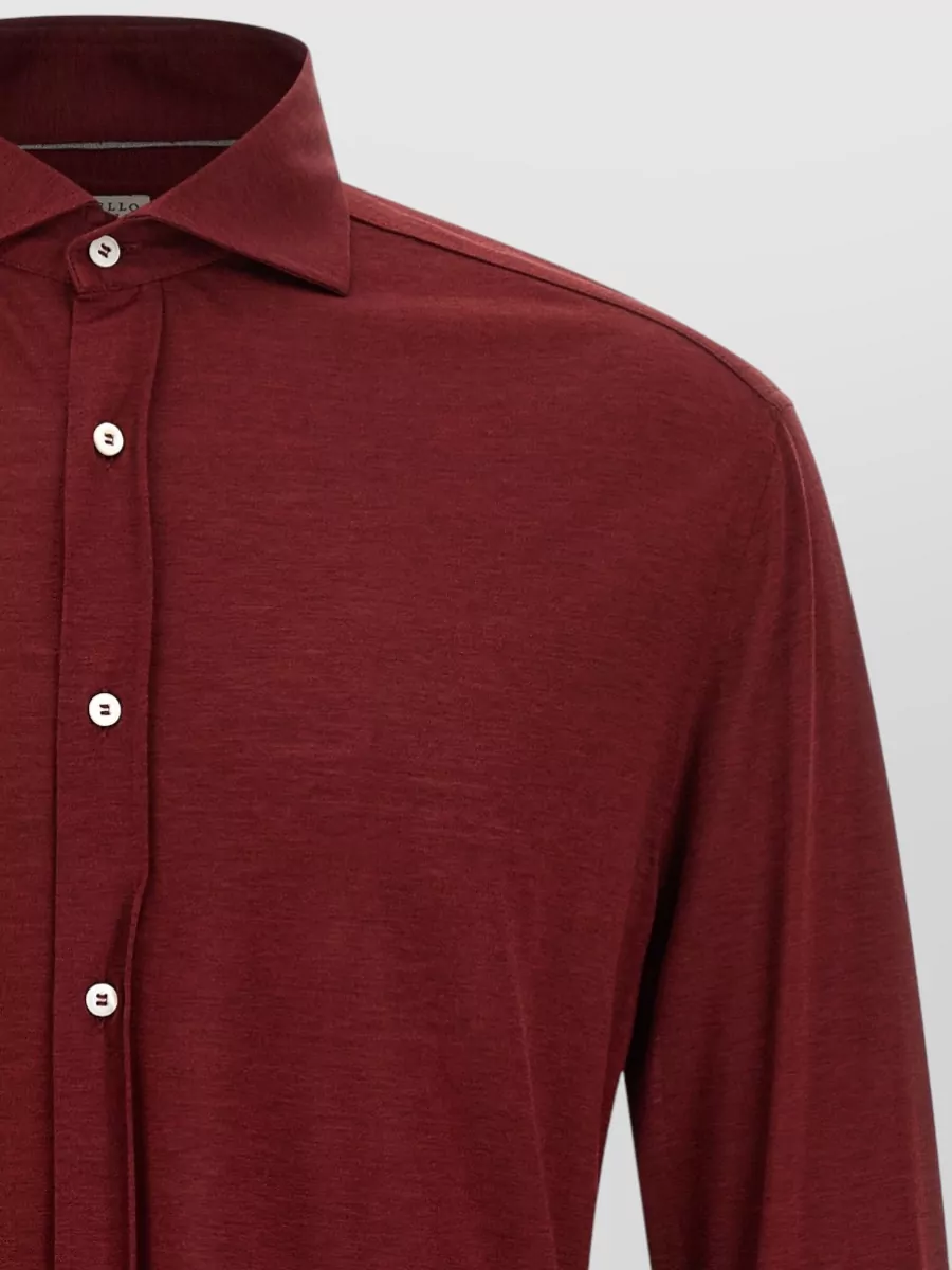 Brunello Cucinelli Shirt Silk Cotton Button Down Collar