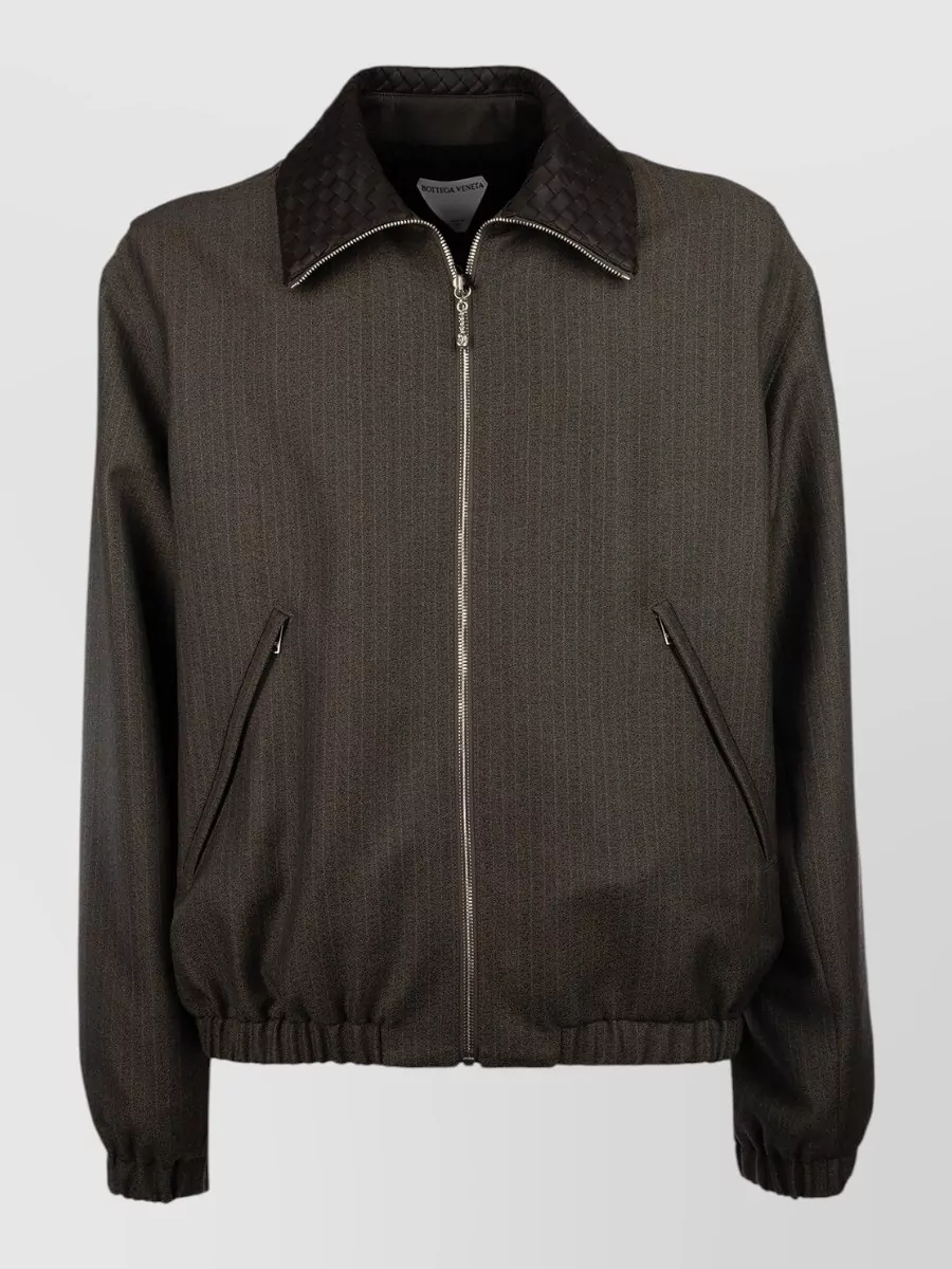Bottega Veneta striped single-breasted coat