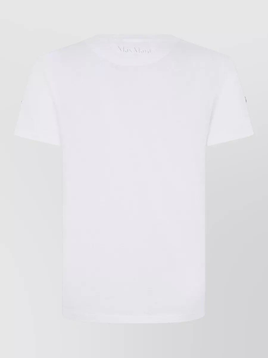 S Max Mara Cotton Jewel-Embellished Crew-Neck T-Shirt