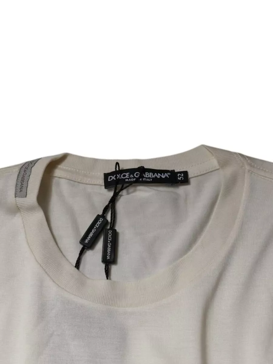 Dolce&Gabbana Silk Blend Crew Neck Short Sleeve T-Shirt