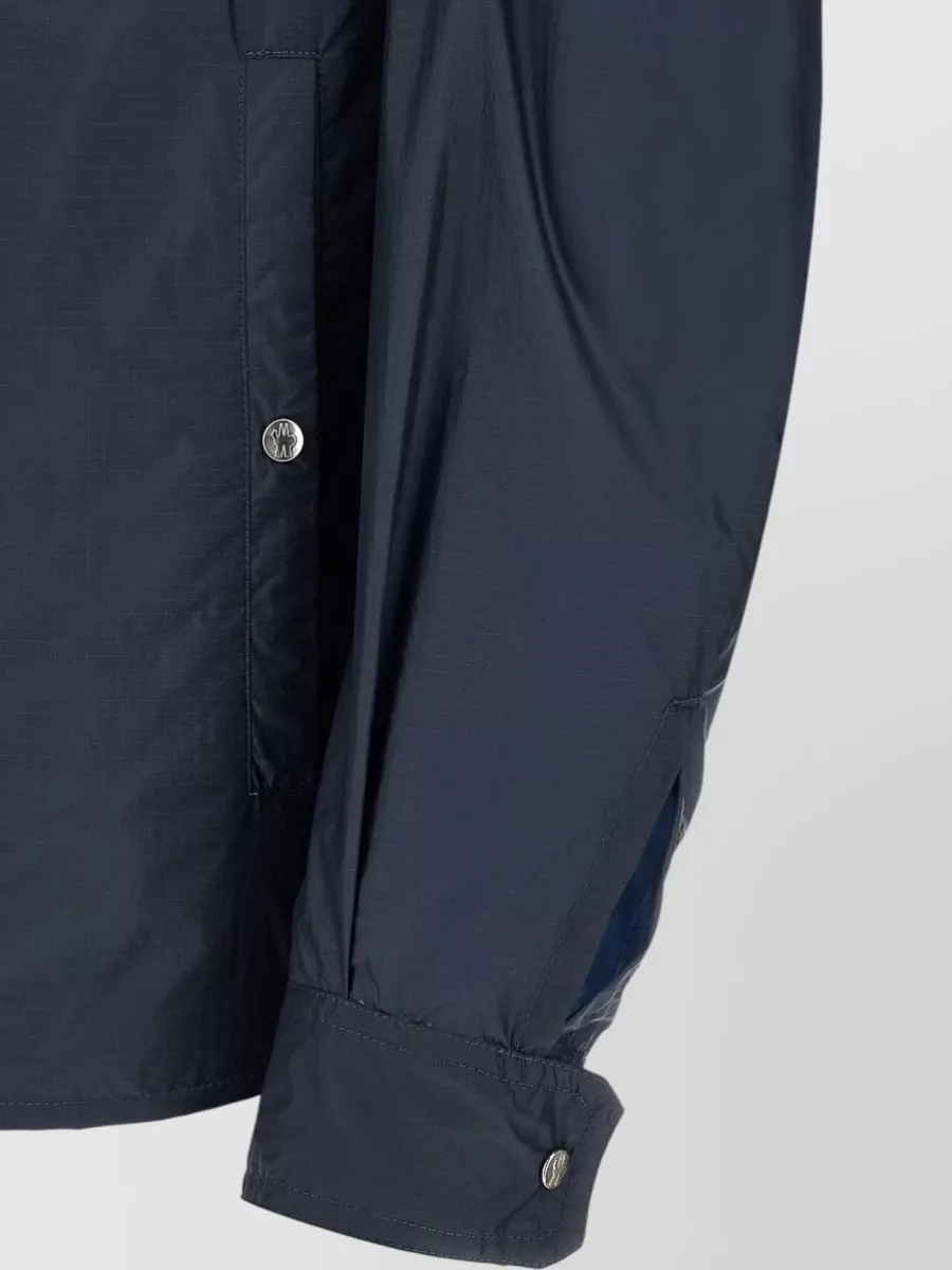 Moncler Striped Cotton Short-Sleeve Polo Shirt