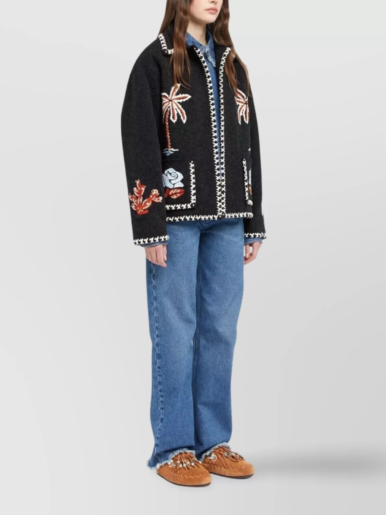 Alanui Embroidered Jacket Front Pockets