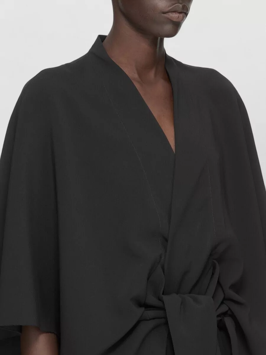 Rick Owens V-Neck Kimono-Sleeve Top