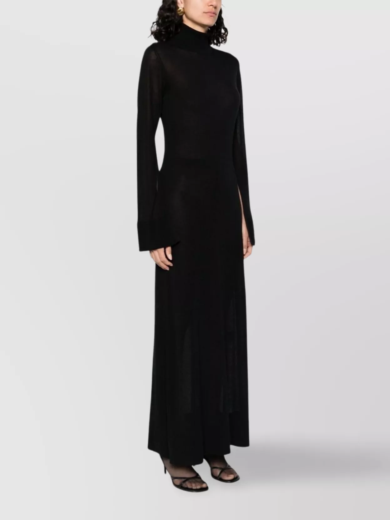 Totême Knitted Long Dress Roll Neck