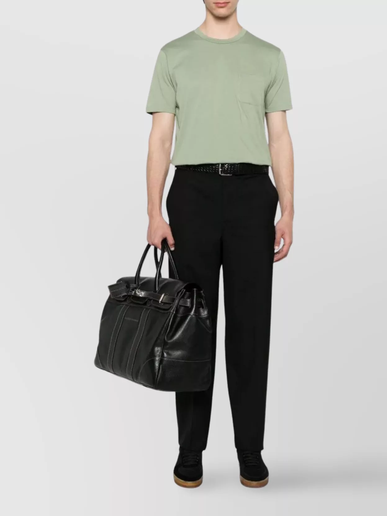 Pt Torino Pantalone In Misto Lana Stretch Nero Uomo