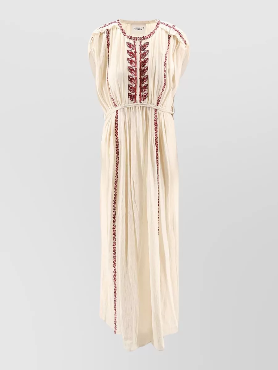 Isabel Marant Etoile Embroidered sleeveless maxi dress