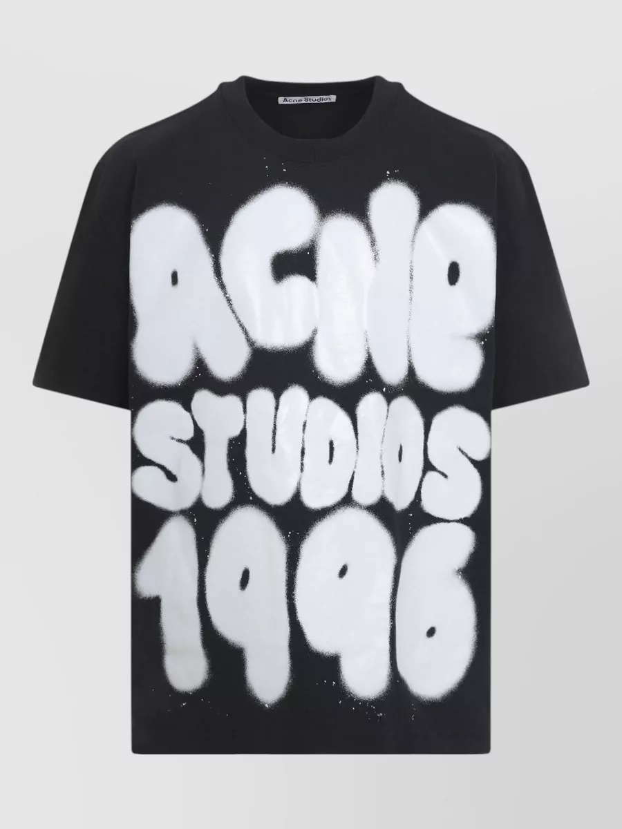 Acne Studios Cotton Jersey T Shirt Round Neckline
