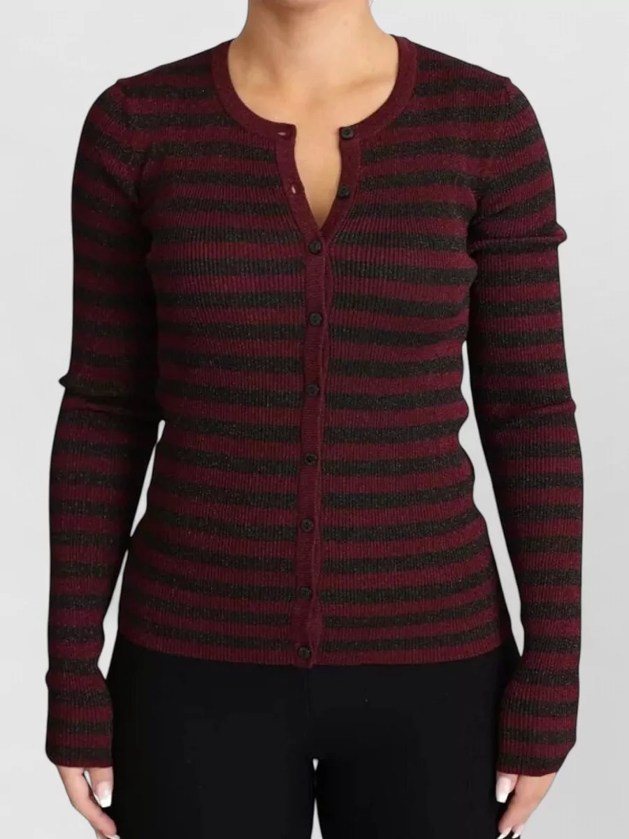 Dolce&Gabbana striped slim-fit long-sleeve cardigan