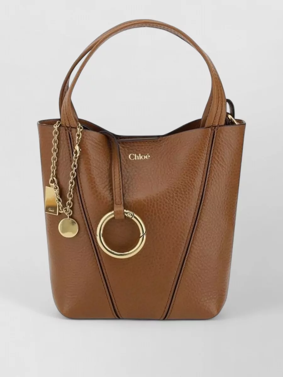 Chloé chloé spin mini leather bucket bag