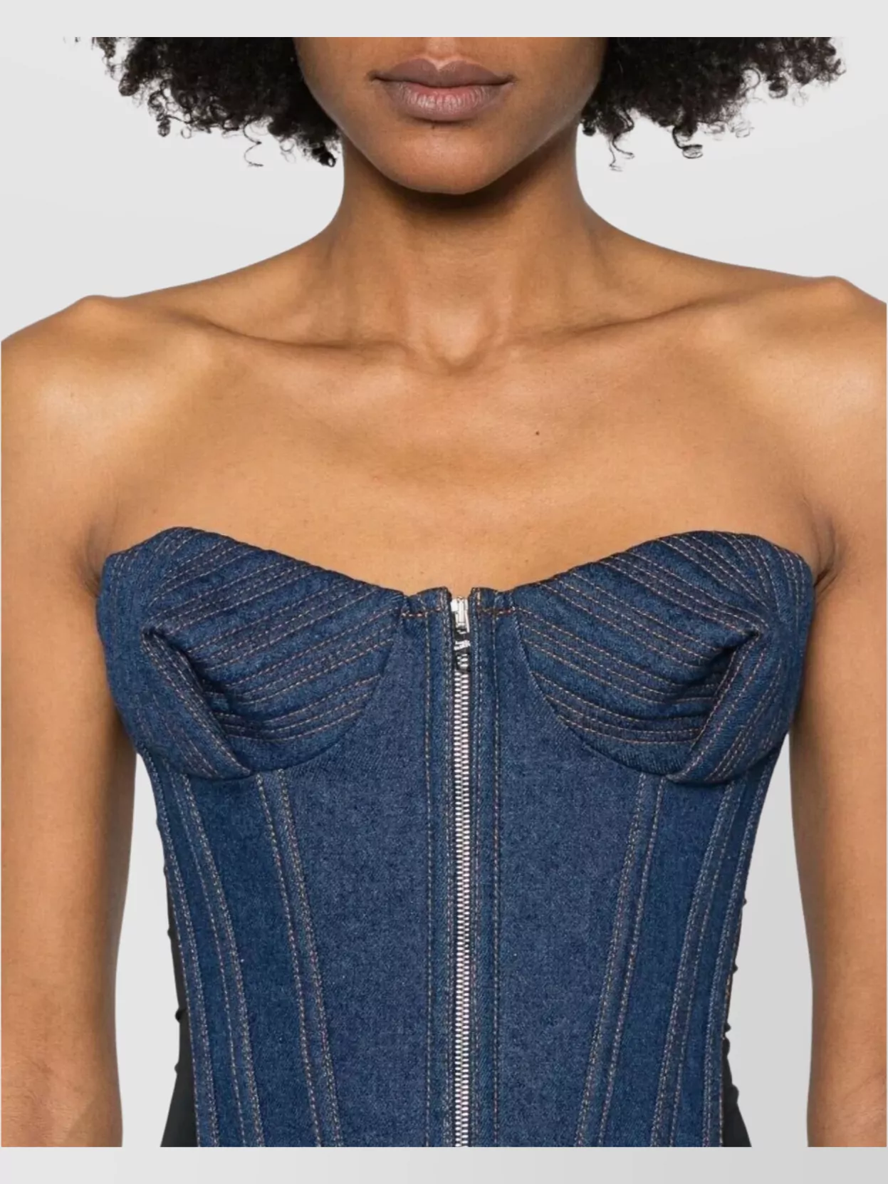 Jean Paul Gaultier Mesh Detail Corset With Boning And Lace-up