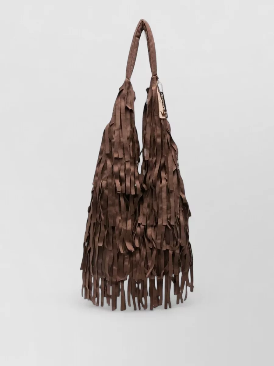 La Milanesa tiered fringe bucket bag
