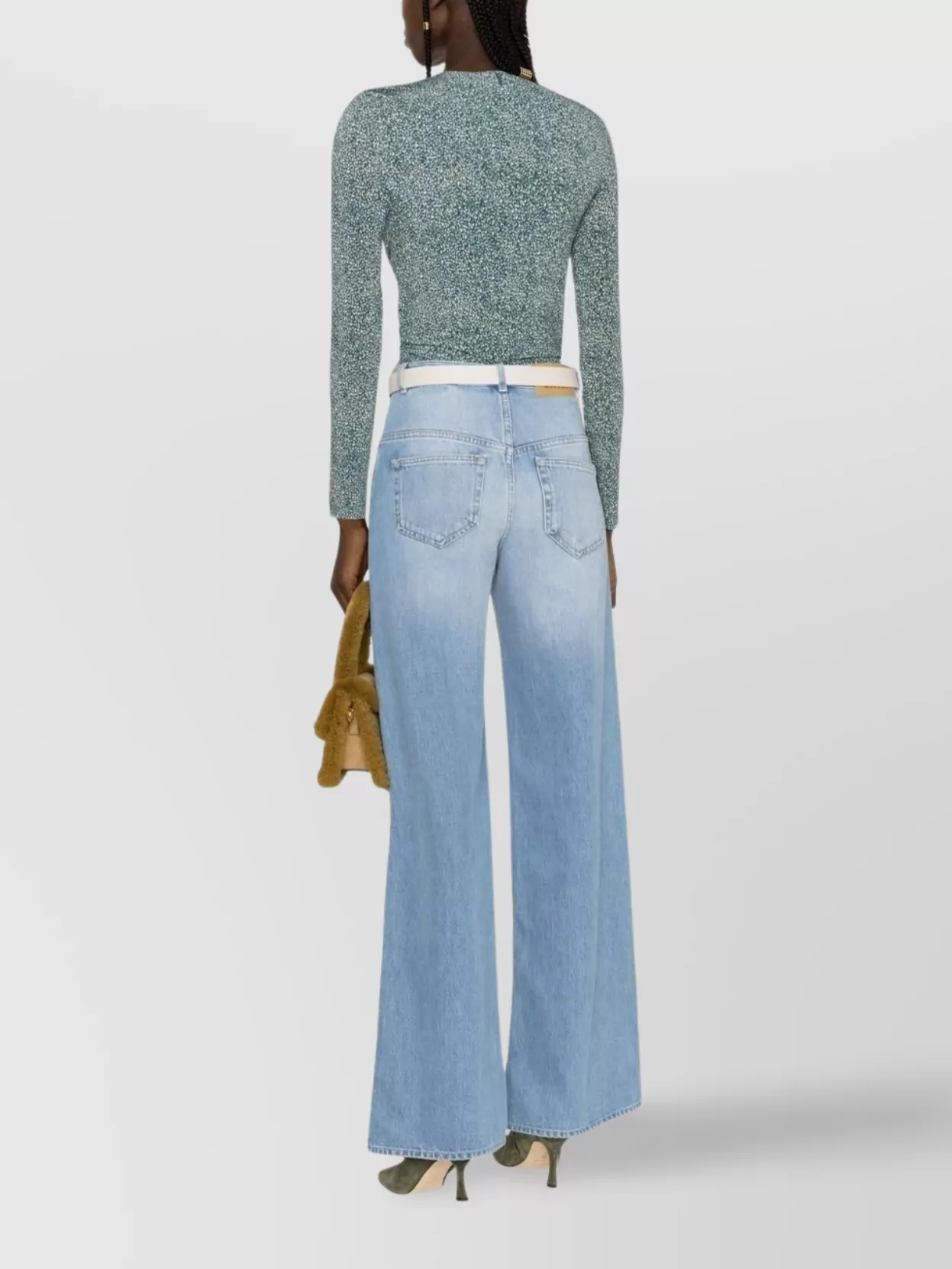 Isabel Marant Fitted Long Sleeve Top With Keyhole Detail In Blue
