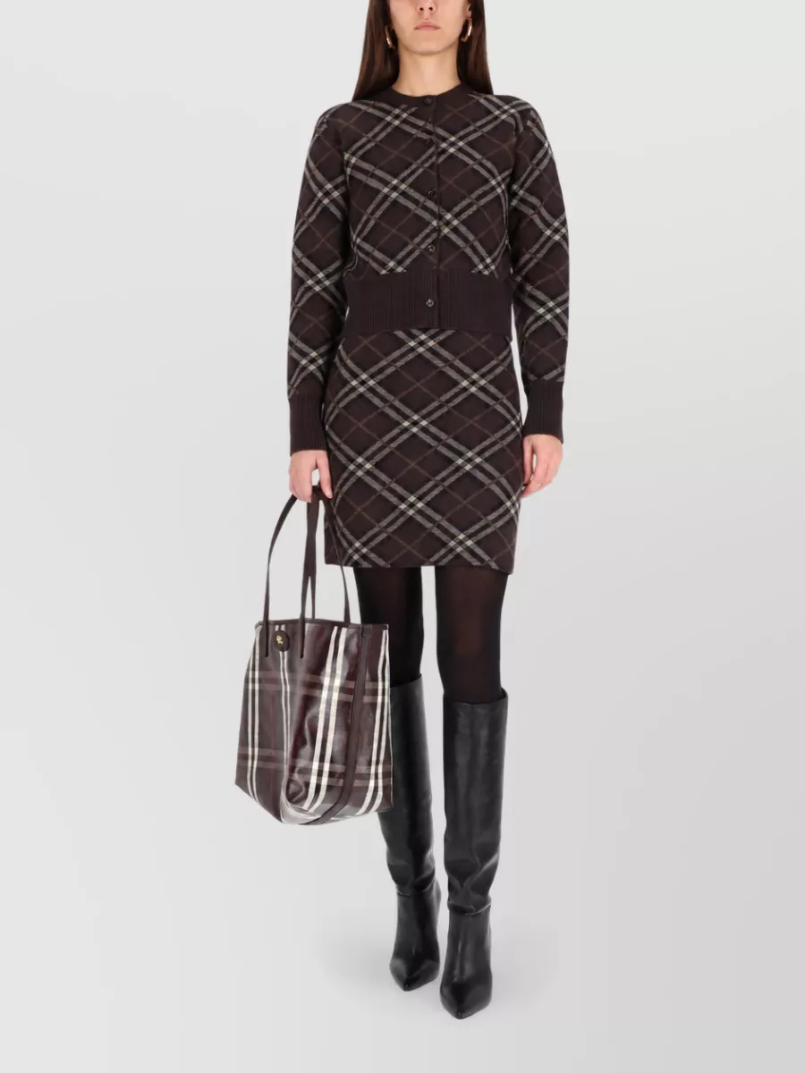 Burberry Cashmere Wool Fitted Skirt