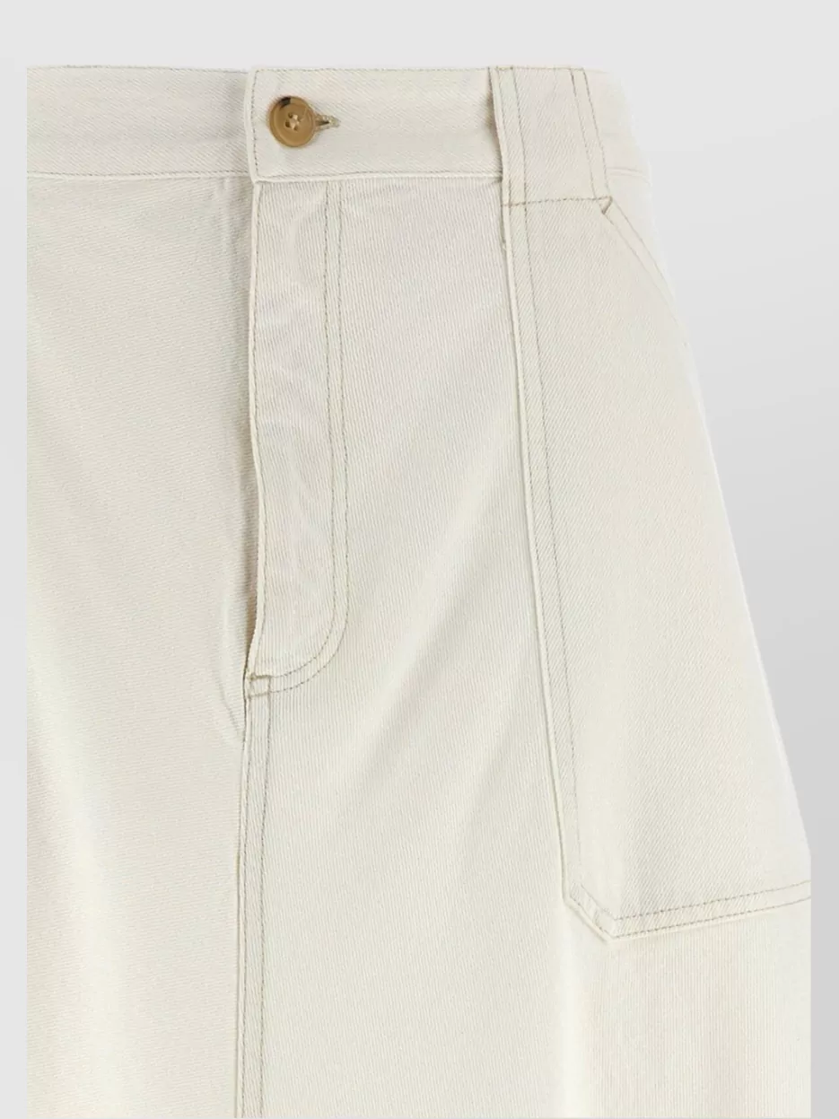 A.p.c. Laurie A-Line Skirt With Button Detail