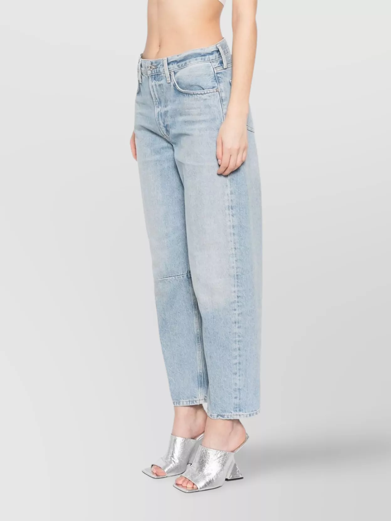 Citizens Of Humanity Relaxed Wide Leg Jeans With Contrast Stitching