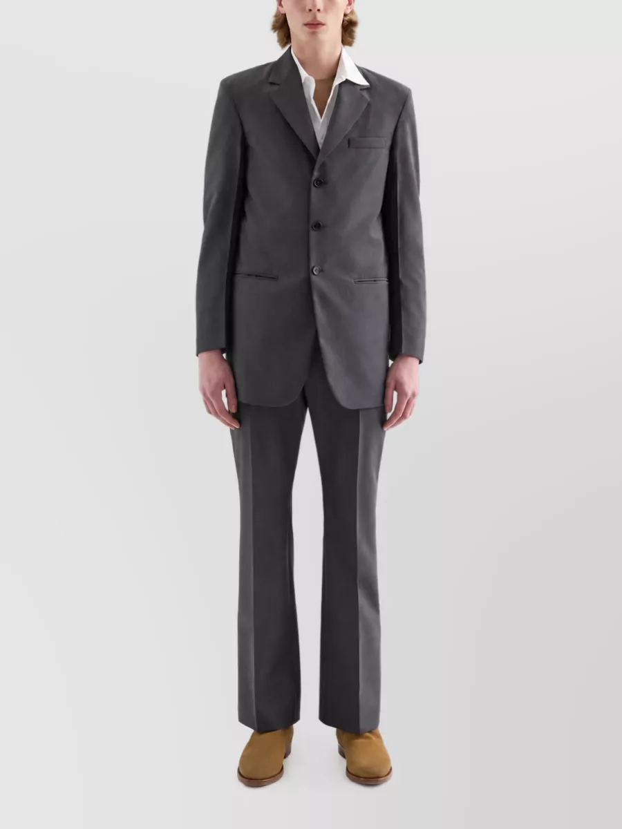 Jil Sander Fil-À-Fil Pleated Flared Trousers