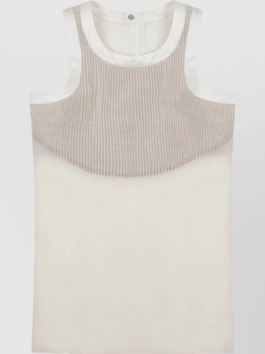 Sacai Chiffon Sleeveless Top