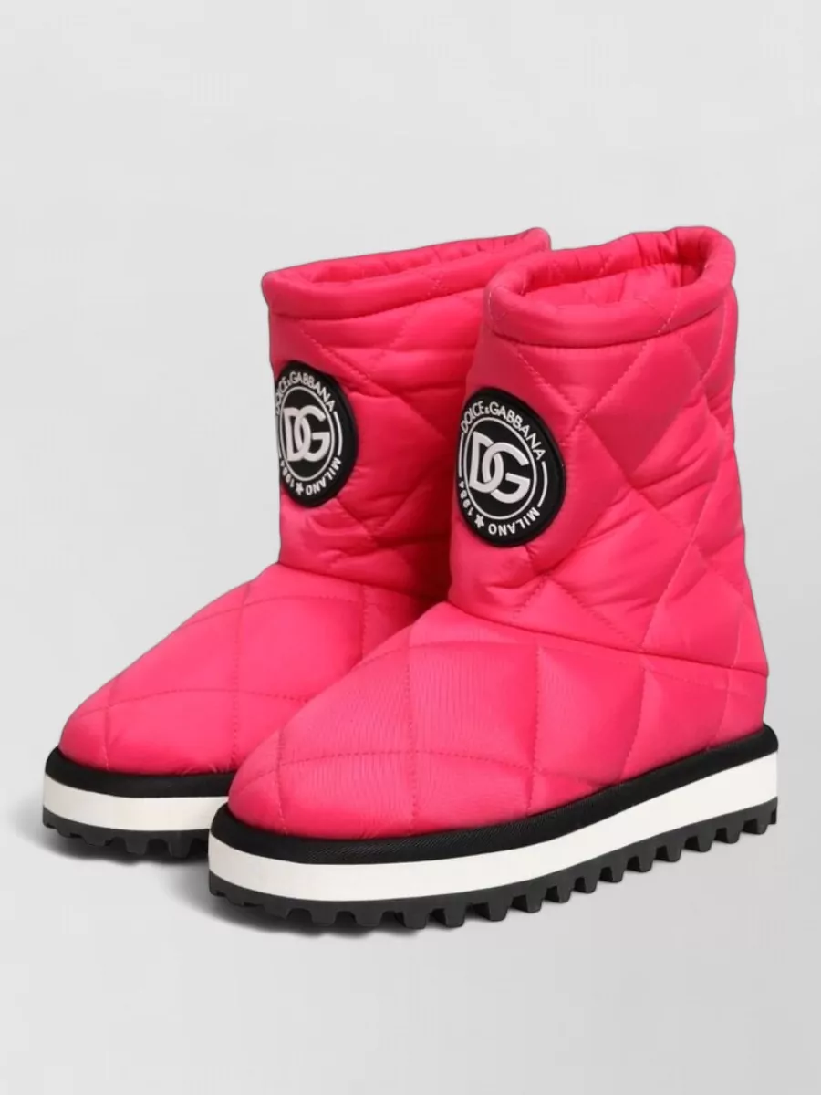 Dolce&Gabbana Quilted Mid Calf Boots