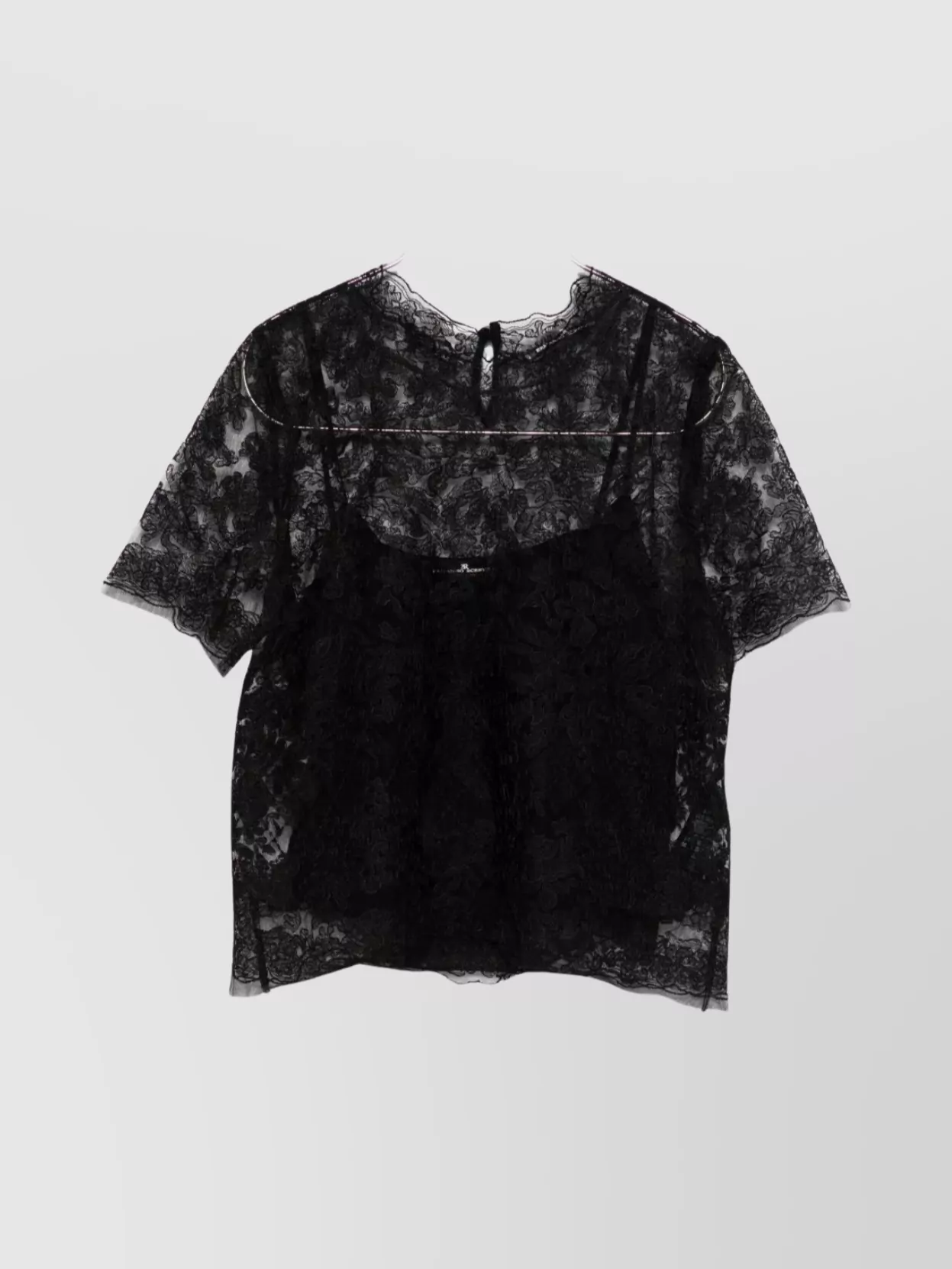 Ermanno Scervino Floral Lace Short Sleeve Top