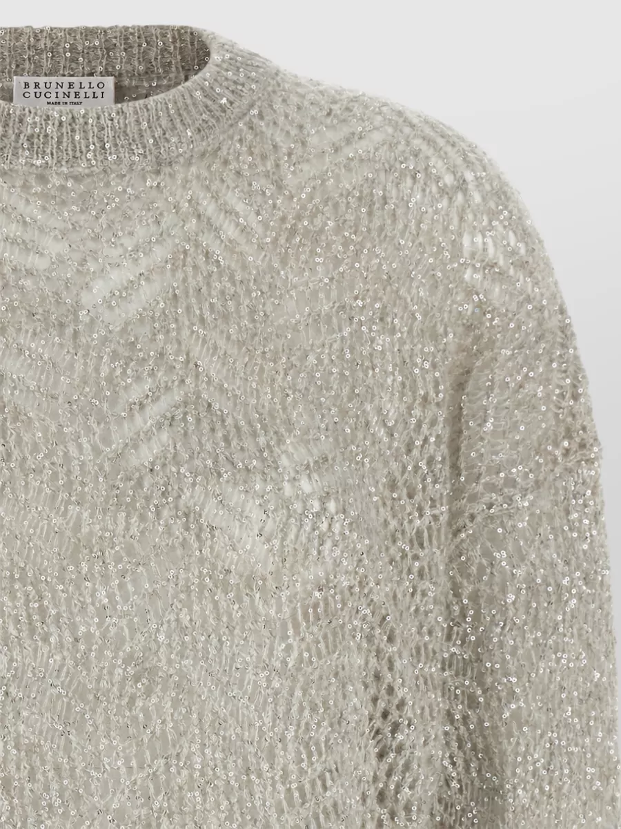 Brunello Cucinelli Mohair-Blend Ribbed Crew-Neck Sweater