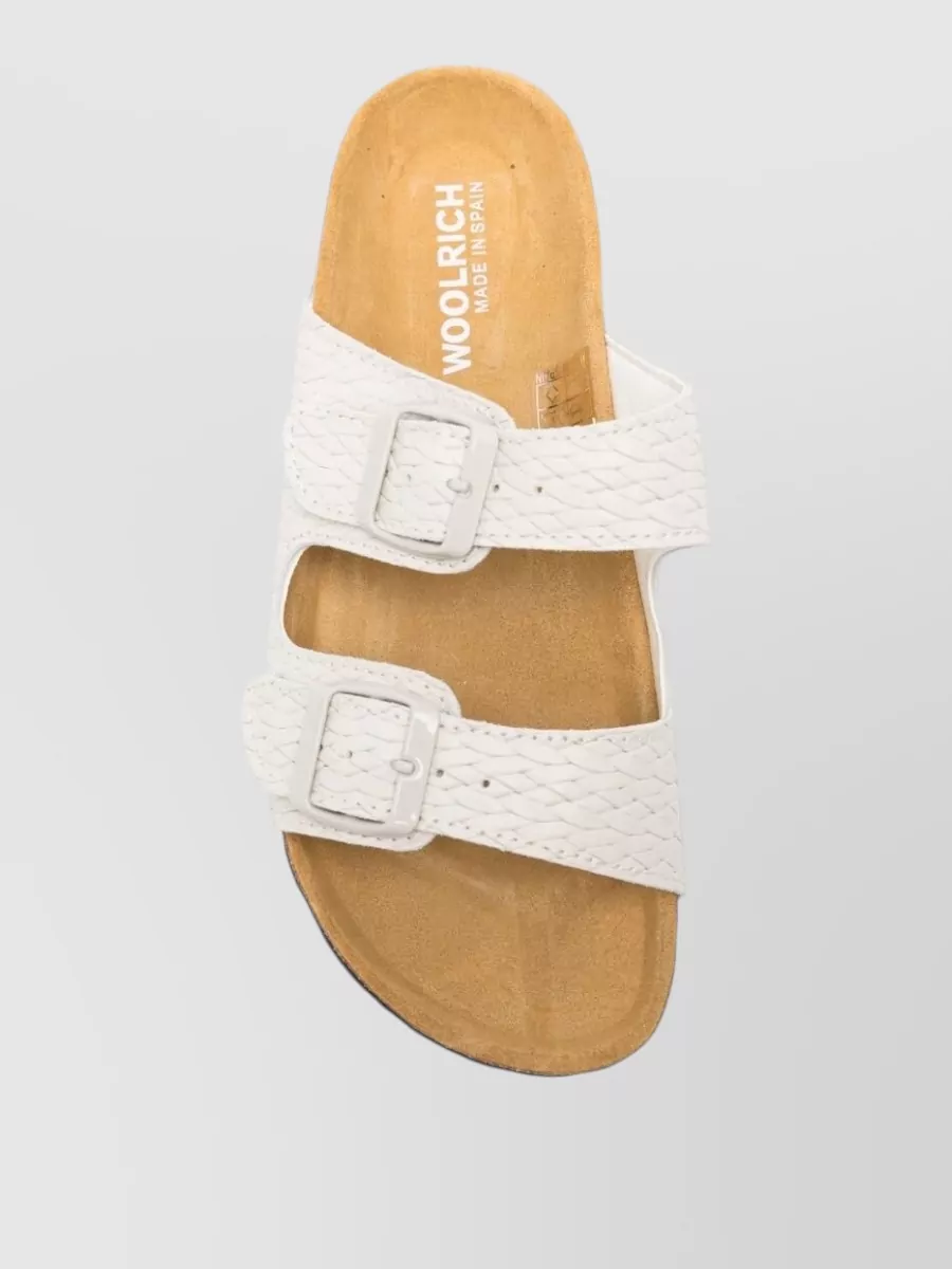 Woolrich Leather Printed Slides