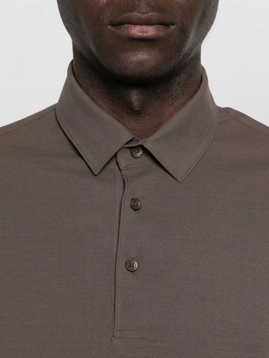 Herno Men's Shirt Polo Collar Short Sleeves