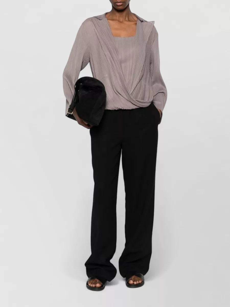 Giorgio Armani Pleated Twin Set Blouse