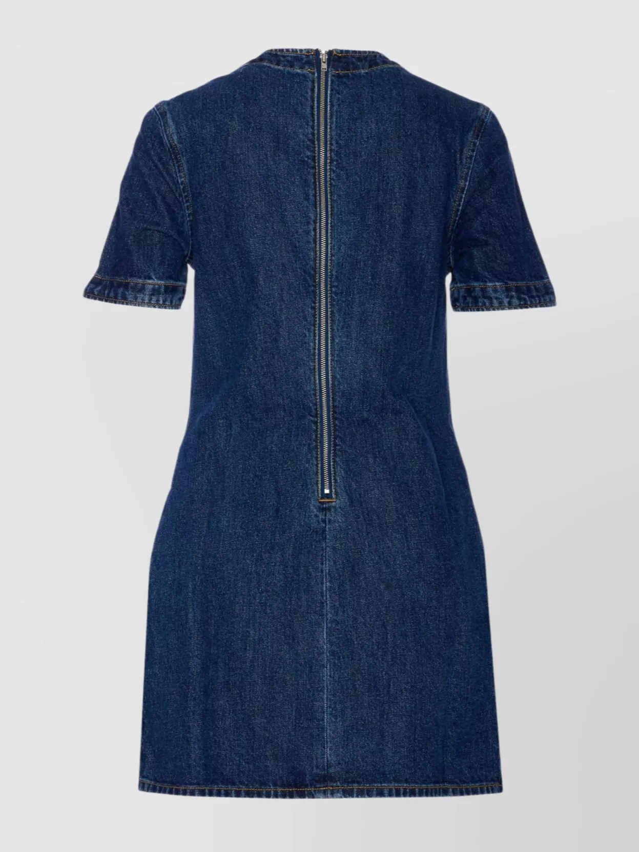 Self-Portrait Front Bow Detail Denim Mini Dress