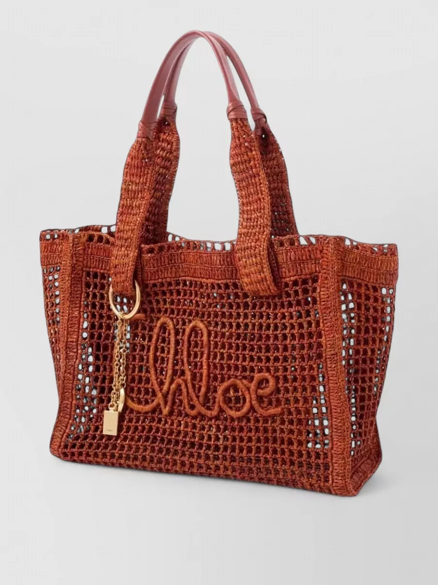 Chloé raffia tote bag