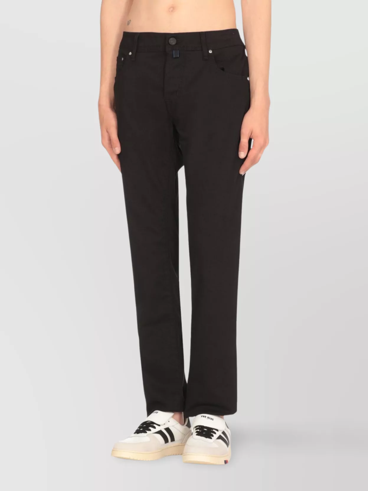 Jacob Cohen Straight Cotton Pants Belt Loops