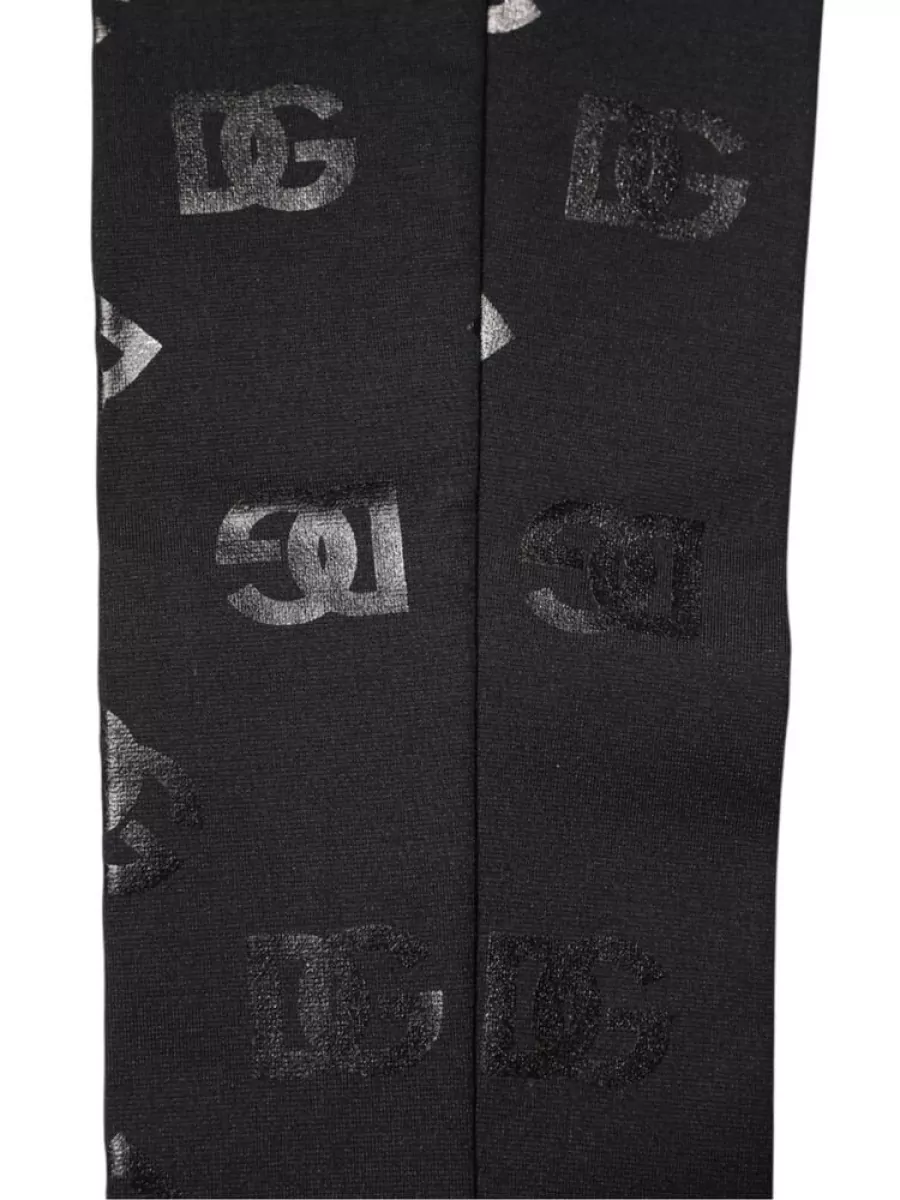 Dolce&Gabbana Cashmere Wool Logo-Print Arm Warmers
