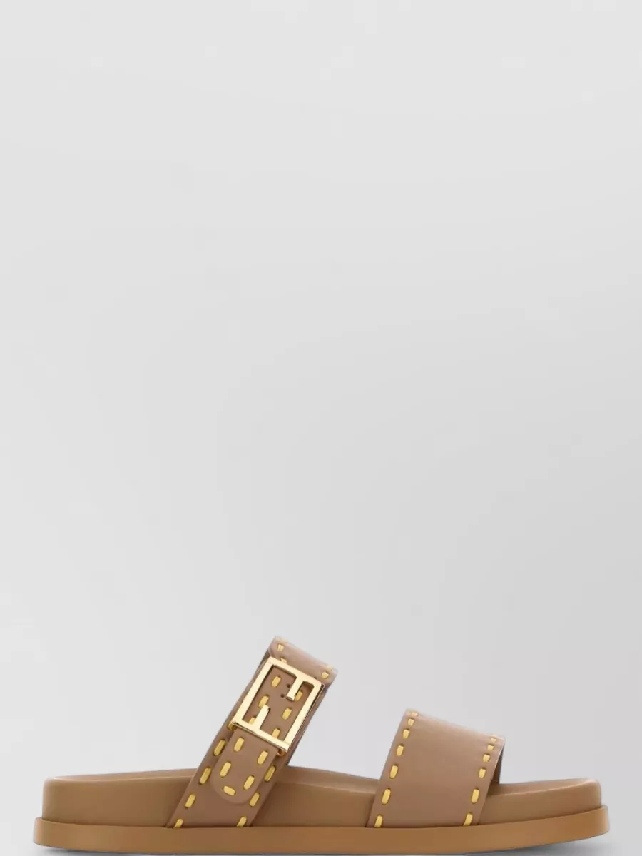 Fendi Leather Slippers