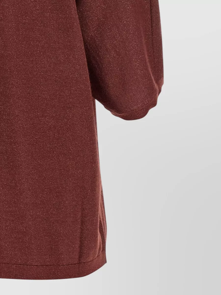 Brunello Cucinelli Cashmere Silk Fine-Knit Crew-Neck Short-Sleeve Sweater