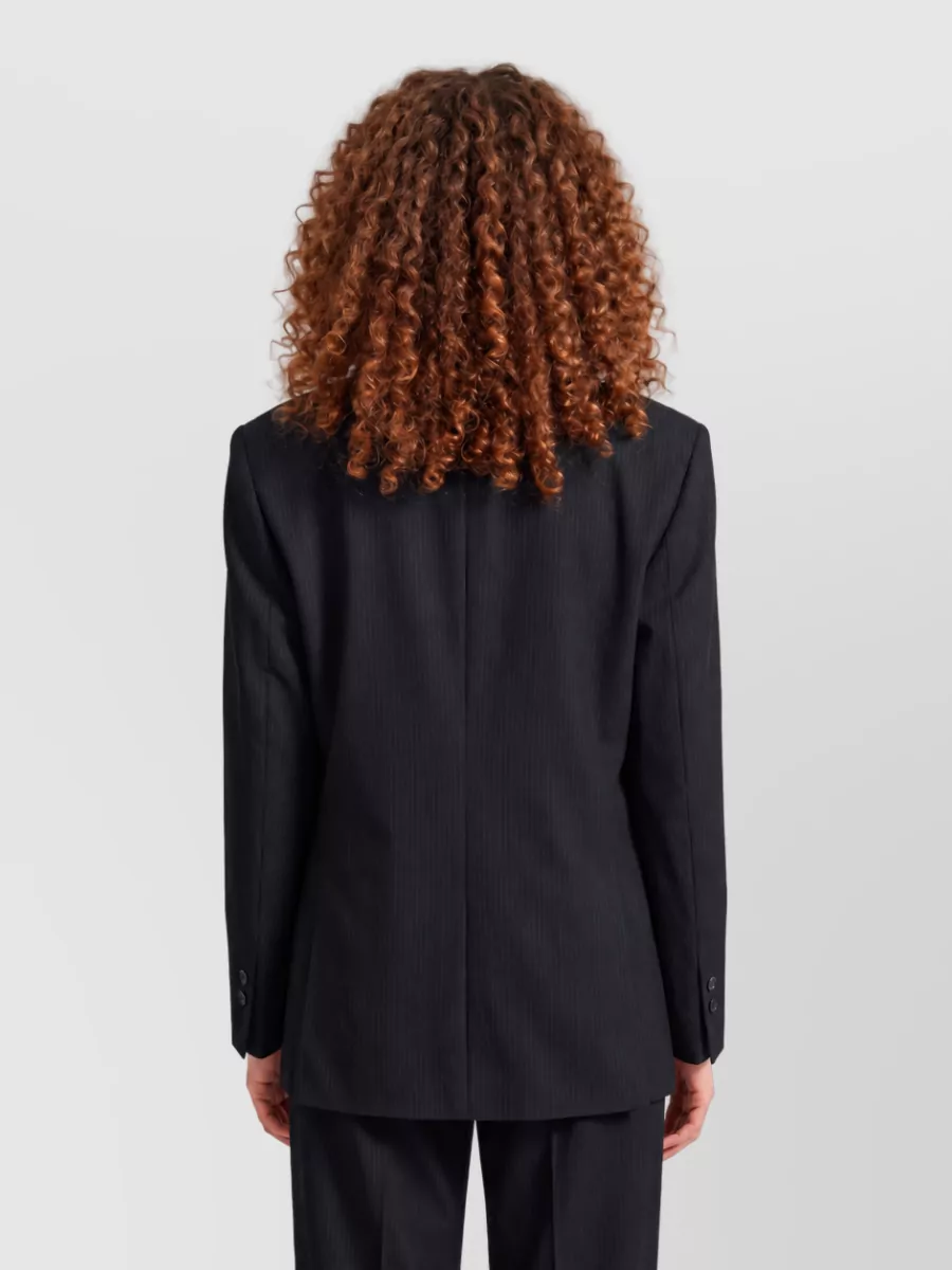 The Frankie Shop Pinstripe Double-Breasted Blazer