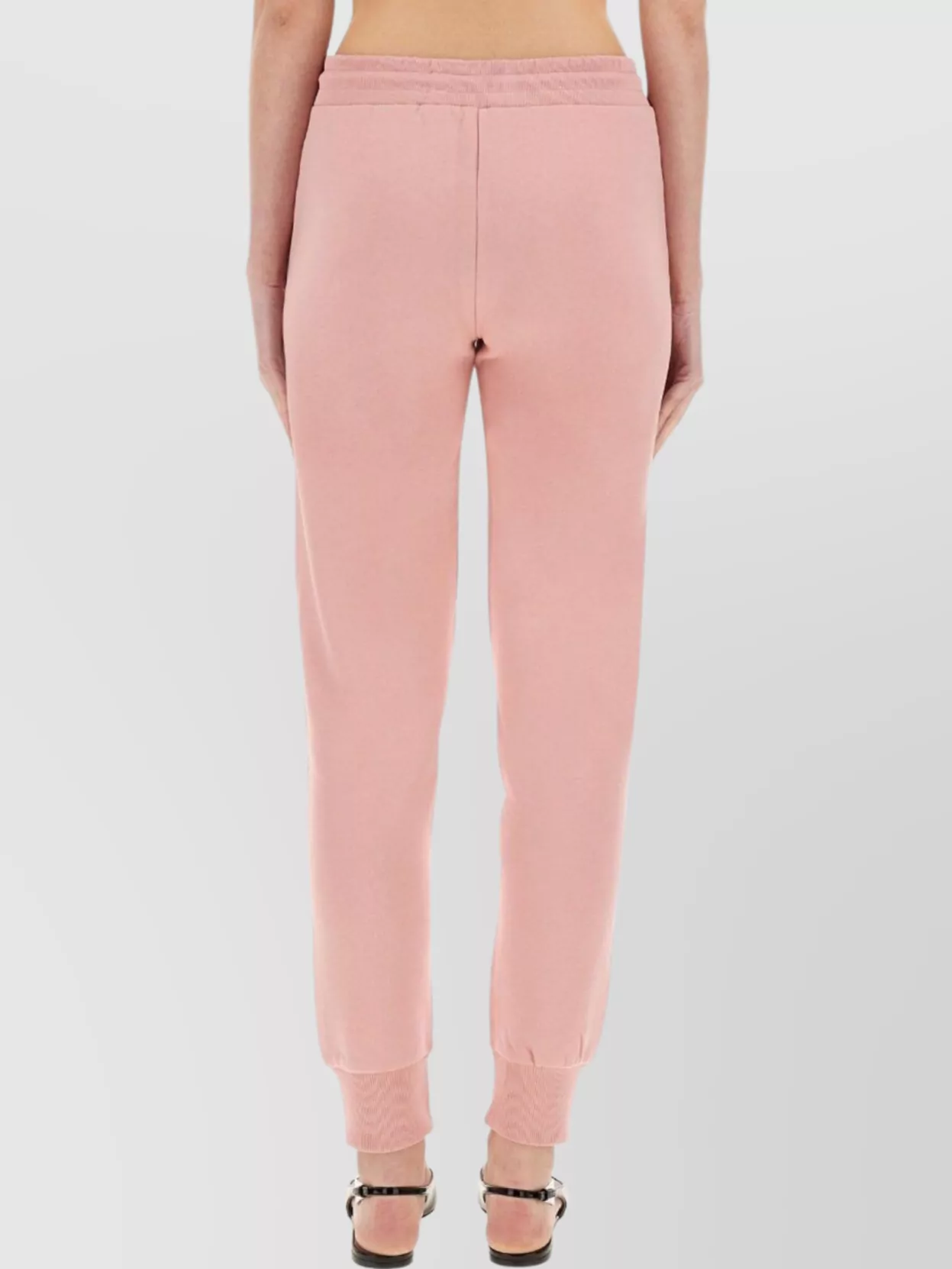 Shop Versace Jeans Couture Elastic Waistband Ribbed Cuffs Trousers