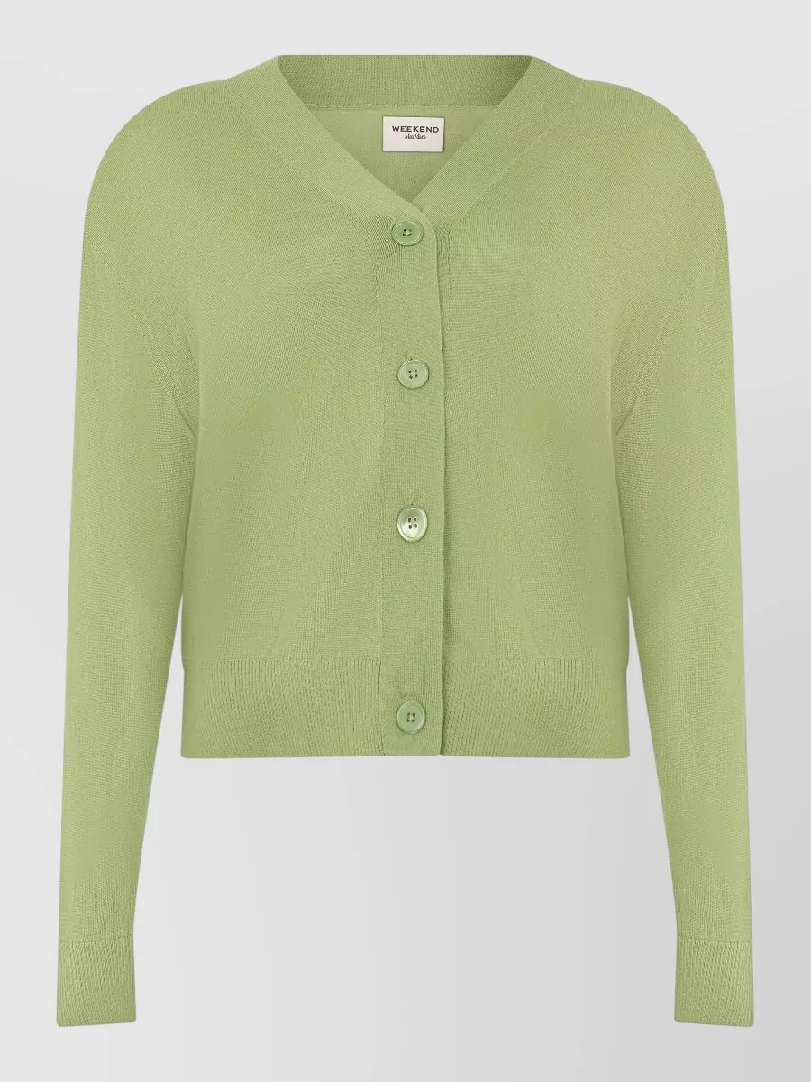 Weekend Max Mara Silk cashmere cropped cardigan