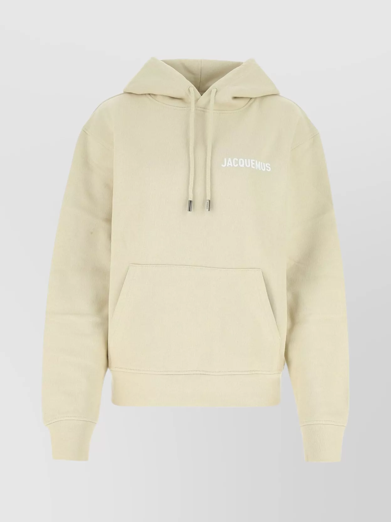 Jacquemus Cotton Sweatshirt With Front Pocket And Hood In Beige