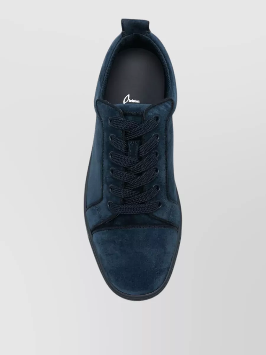 Christian Louboutin Leather Logo-Print Lace-Up Sneakers